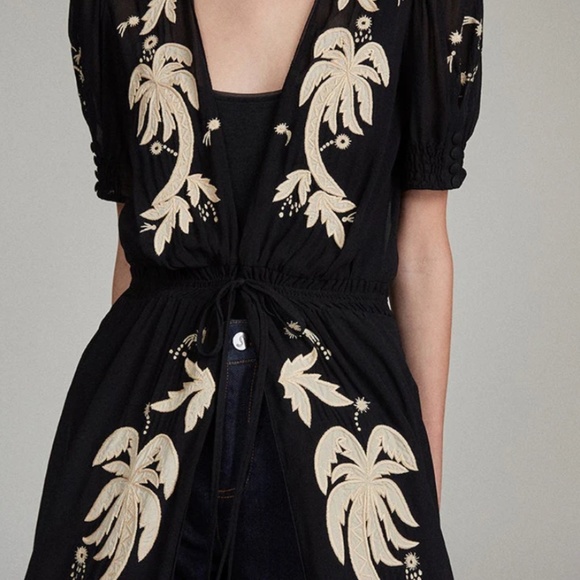 NWT Saloni Leah Robe Dress w/Slip - Picture 3 of 3